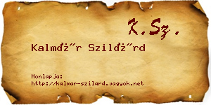 Kalmár Szilárd névjegykártya