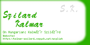 szilard kalmar business card